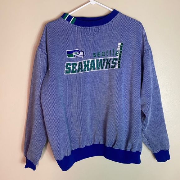 Logo Athletic Other - 🔥Unisex Vintage Seattle Seahawks Embroidered Sweatshirt Stripes Size XL🔥